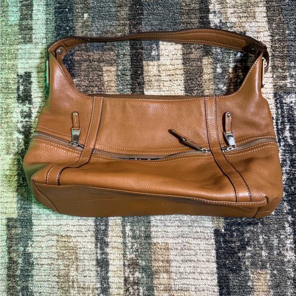 Tignanello Brown Leather Shoulder Bag